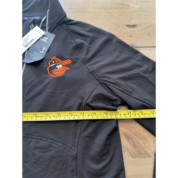 Baltimore Orioles Pullover Womens Medium Black Half Zip MLB Baseball Adapt Eco - Picture 5 of 7